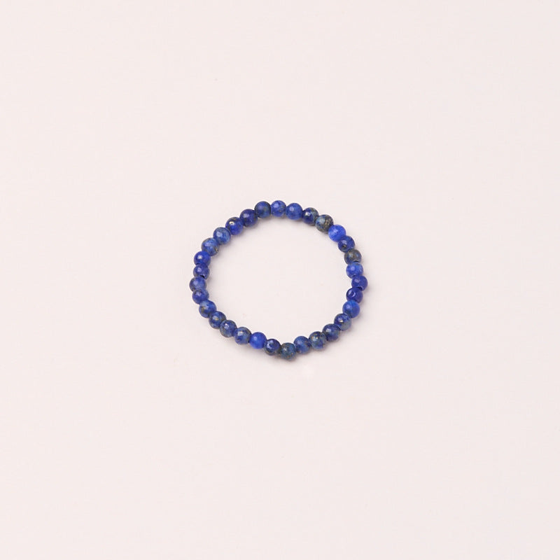 Natural strawberry quartz Pi Xiu ring, tourmaline, freshwater pearl, garnet crystal elastic cord ring