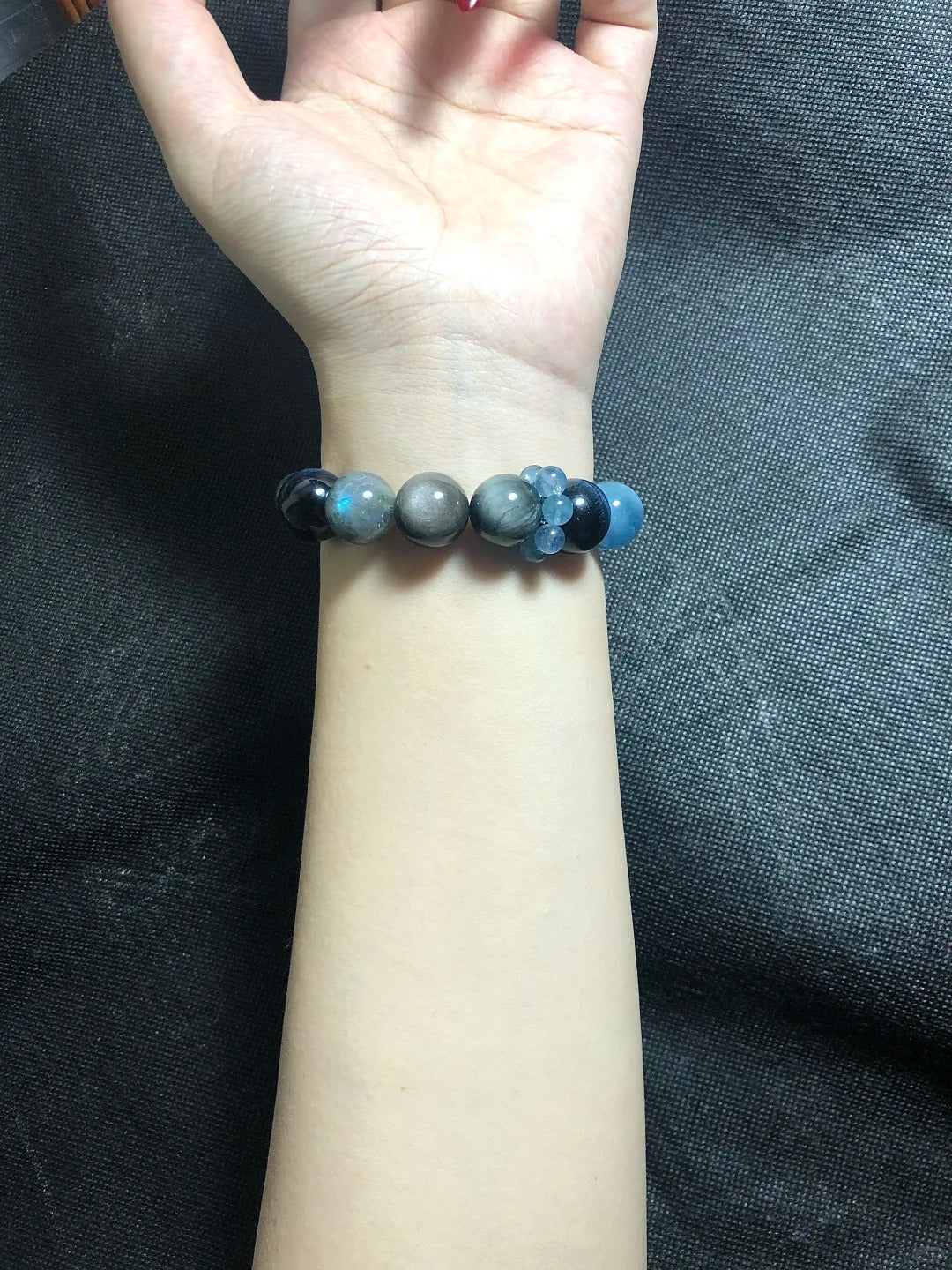 Aquamarine Multi-Gem Bracelet·Throat Chakra&Protection& Spiritual Awareness