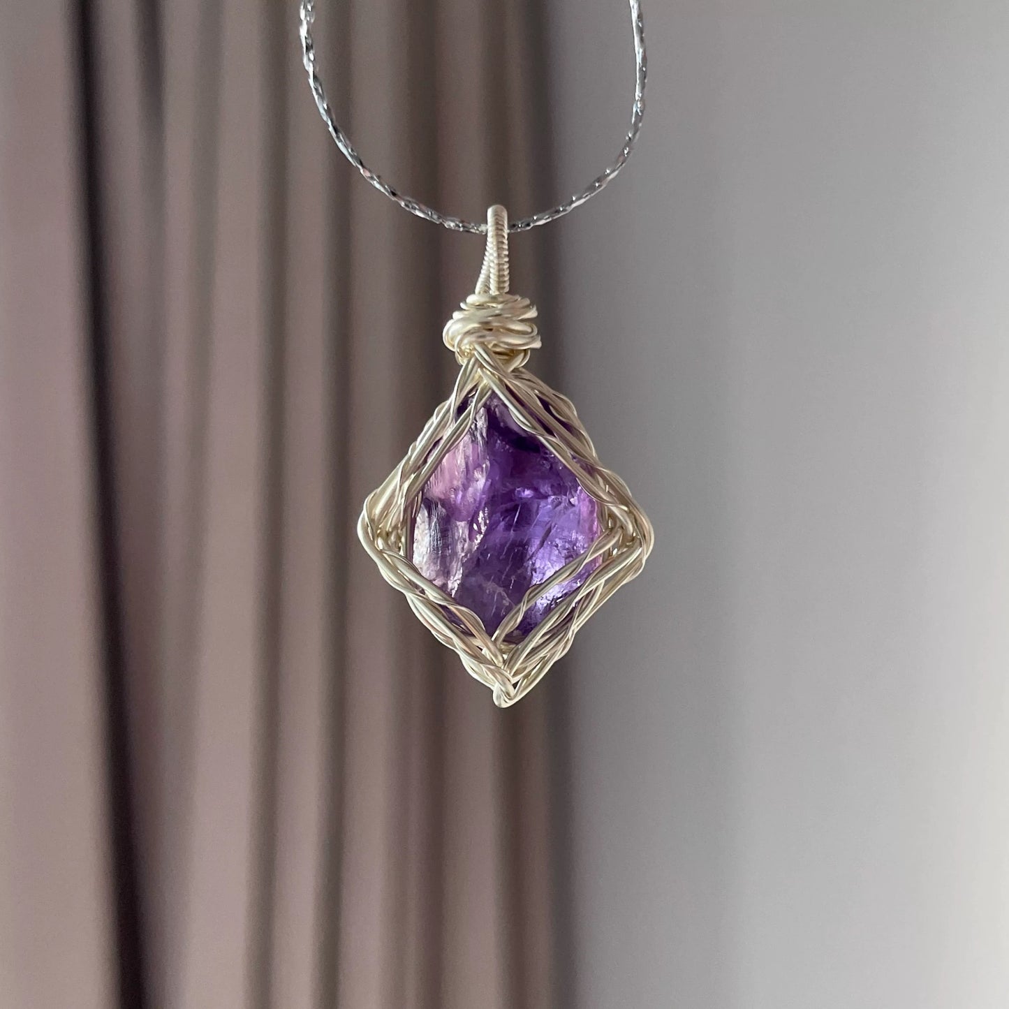Raw Rough  Crystal Cluster Pendant-Healing Crystal Jewelry Boho Pendant