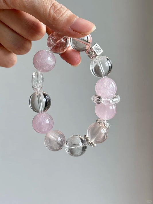 Rose Quartz 12mm  Bracelet-Self Love&Clarity&Focus